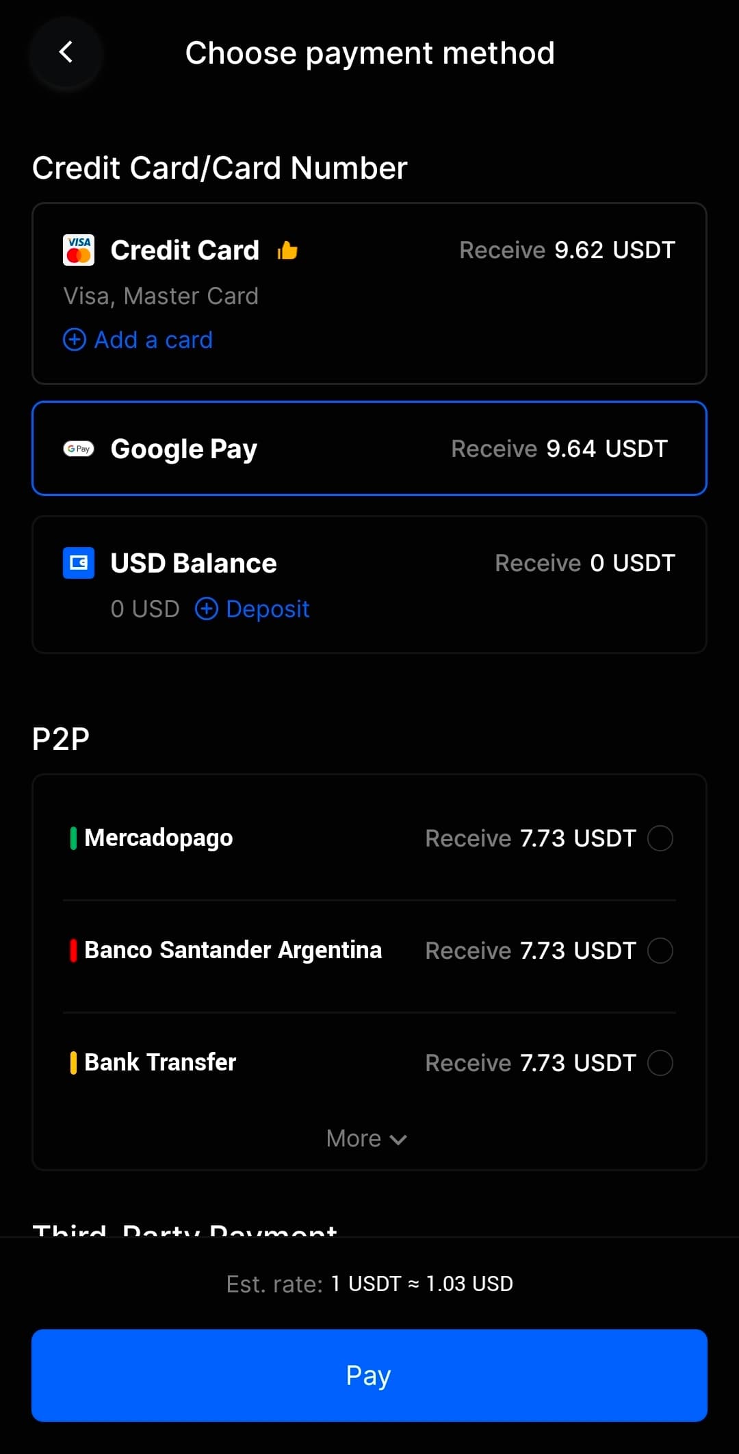 BingX buy crypto